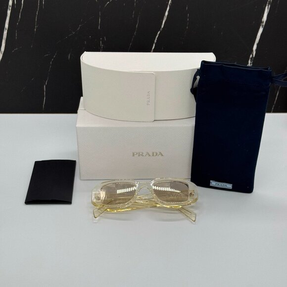 NEW SPR 17W 19X30N PRADA PR17WS 19X30N YELLOW PR 17WS 19X30N WOMEN SUNGLASSES - Picture 9 of 9